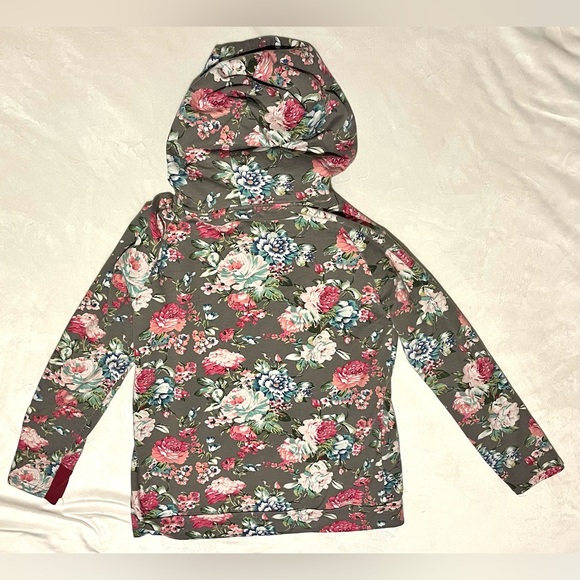 Ampersand Ave Women’s DoubleHood Sweatshirt Floral Hoodie with Pockets Size XXL - Picture 15 of 16